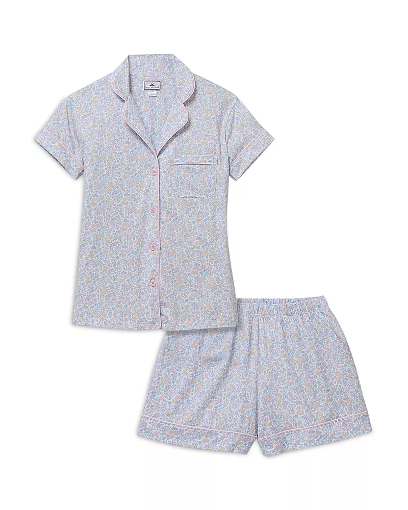 Petite Plume Blanche Shirt & Shorts Pajama Set