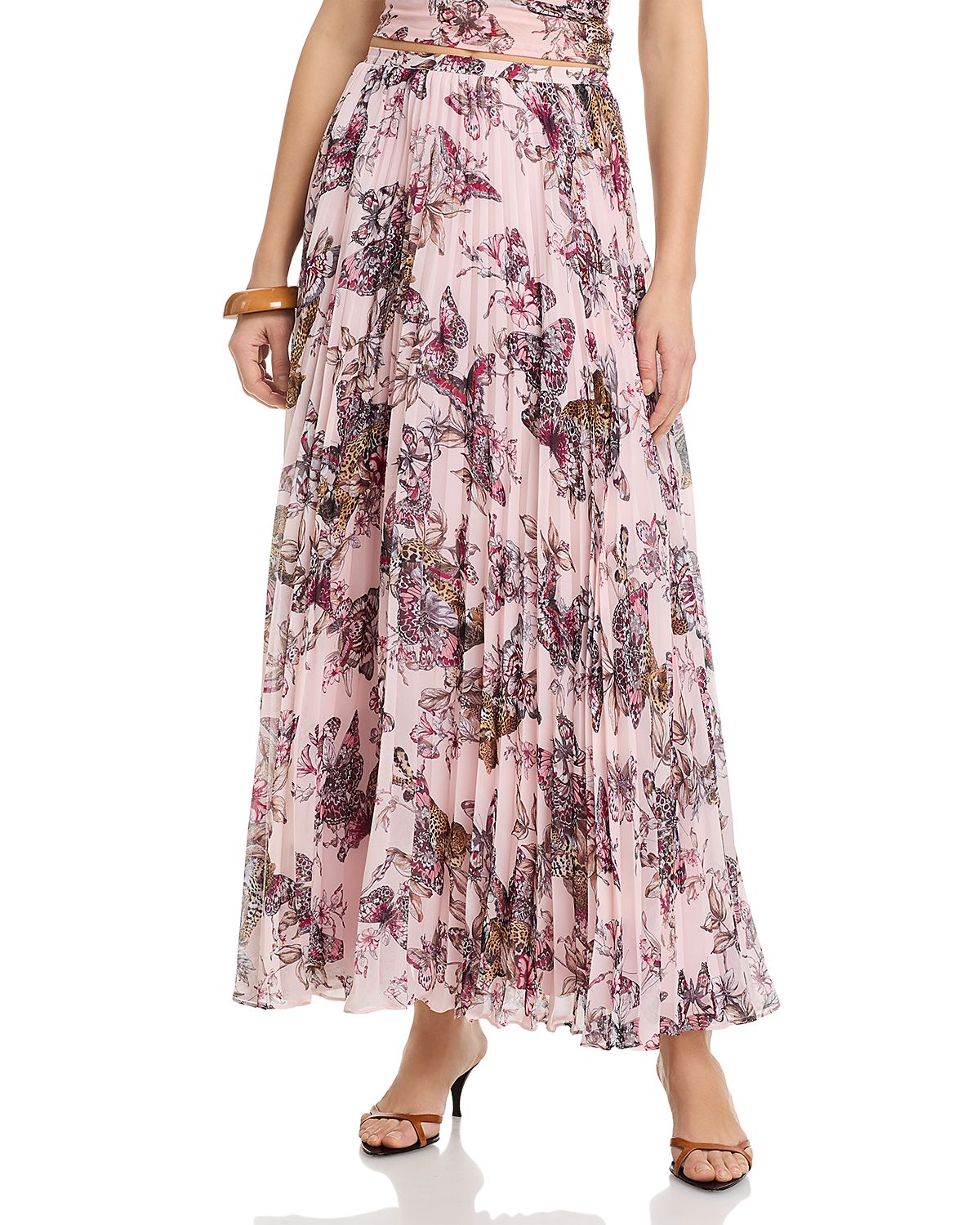 L'Agence Torin Pleated Maxi Skirt