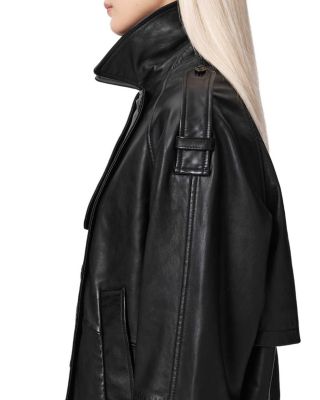Reya Cropped Leather Jacket