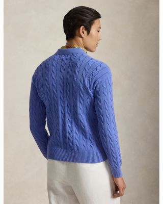 Relaxed Fit Cable Knit Cotton Sweater