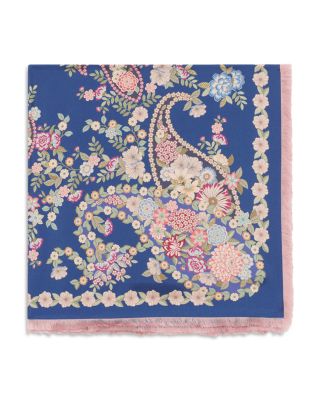 Diane Floral Print Silk Scarf