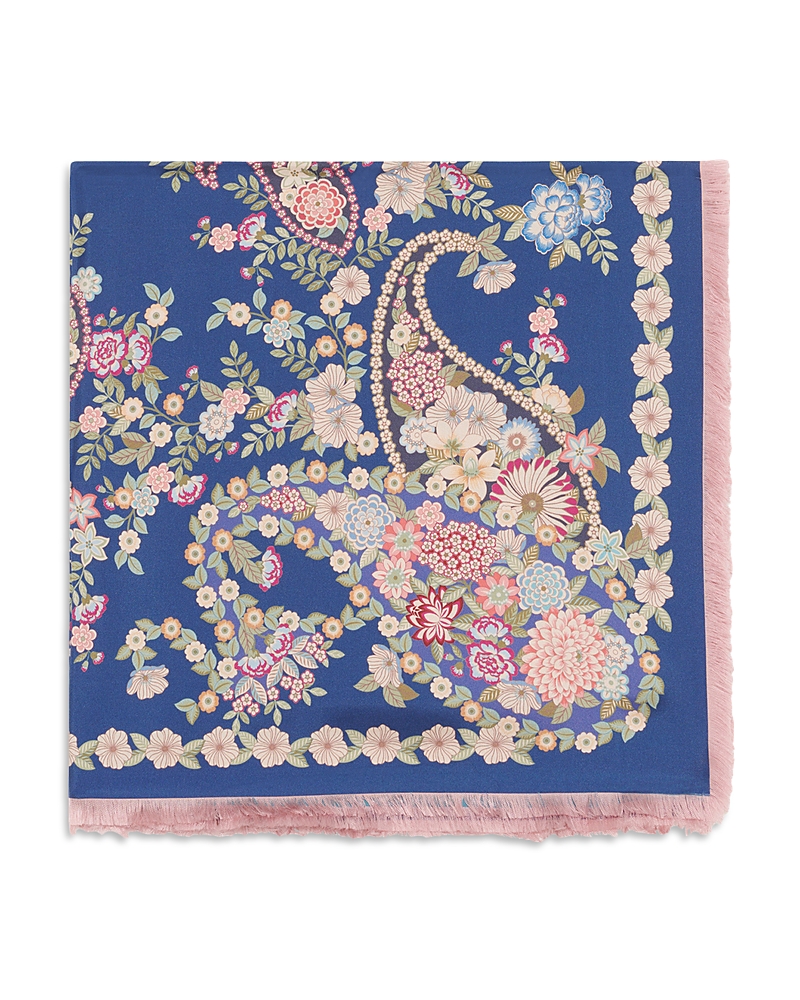 Gerard Darel Diane Floral Print Silk Scarf
