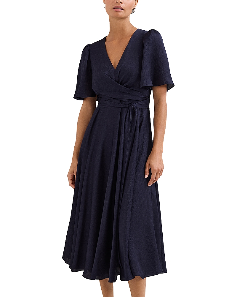 Phase Eight Petites Abbie Textured Wrap Dress