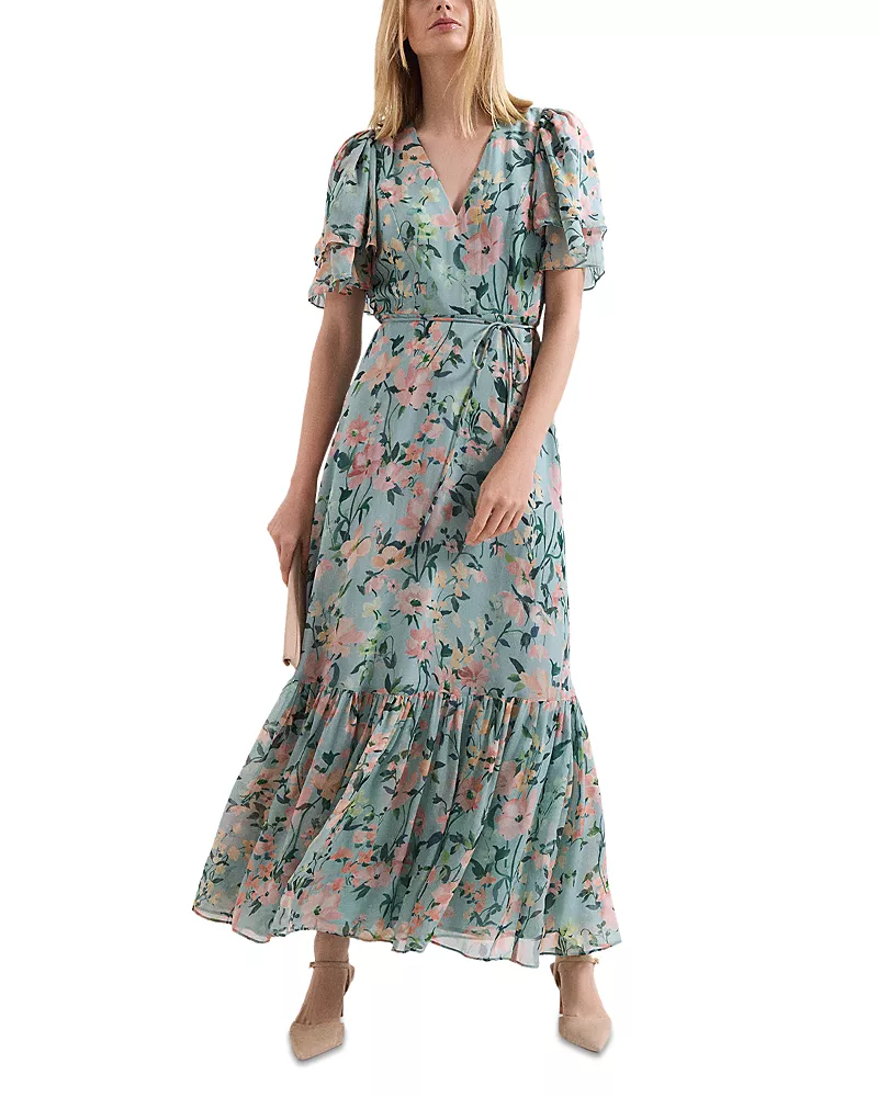 Phase Eight Petites Violet Floral Maxi Dress