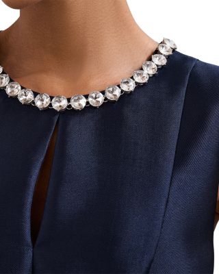 Judy Satin Jeweled Dress