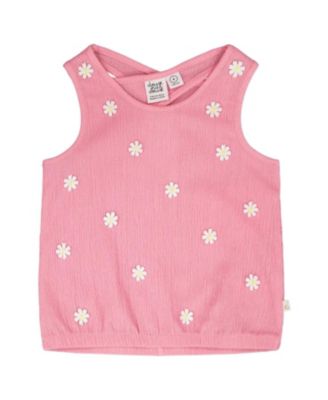 Girls' Sleeveless Crinkle Jersey Tank Top - Big Kid