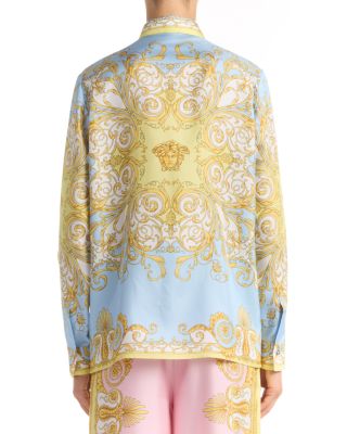 Silk Twill Print Spring Shirt