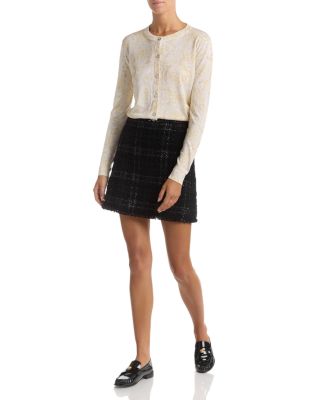 Tonal Tweed Mini Skirt