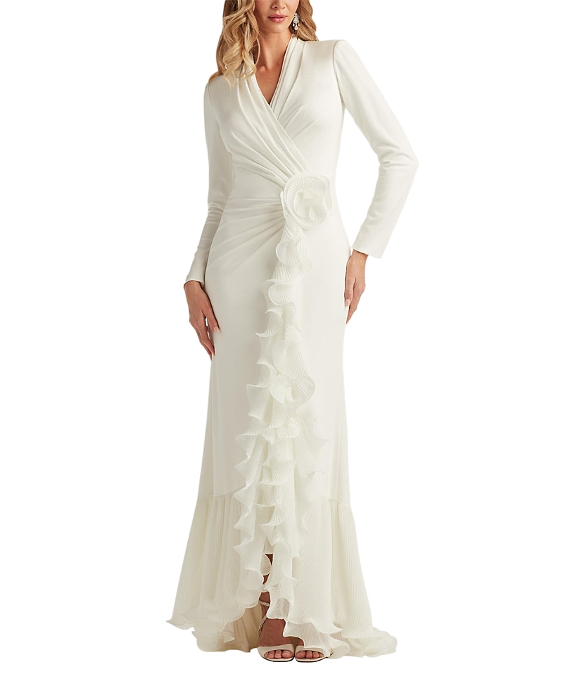 Tadashi Shoji Malone Cascading Ruffle Gown