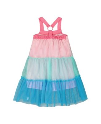  Girls' Sleeveless A-line Mesh Dress - Big Kid