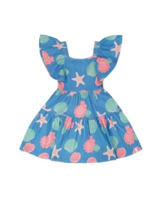  Girls' Short Sleeve Crinkle Jersey Shell Dress - Little Kid