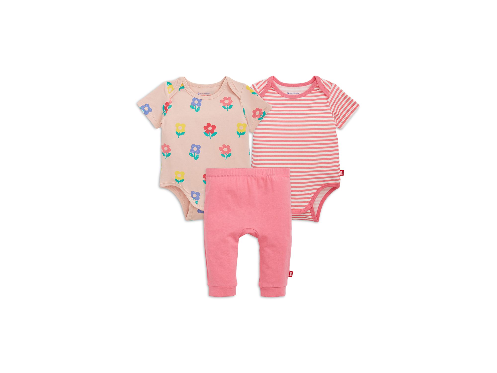 Girls' CloudStretch™ Magnetic Bodysuit & Pants, 3 Piece Set - Baby - Image 1