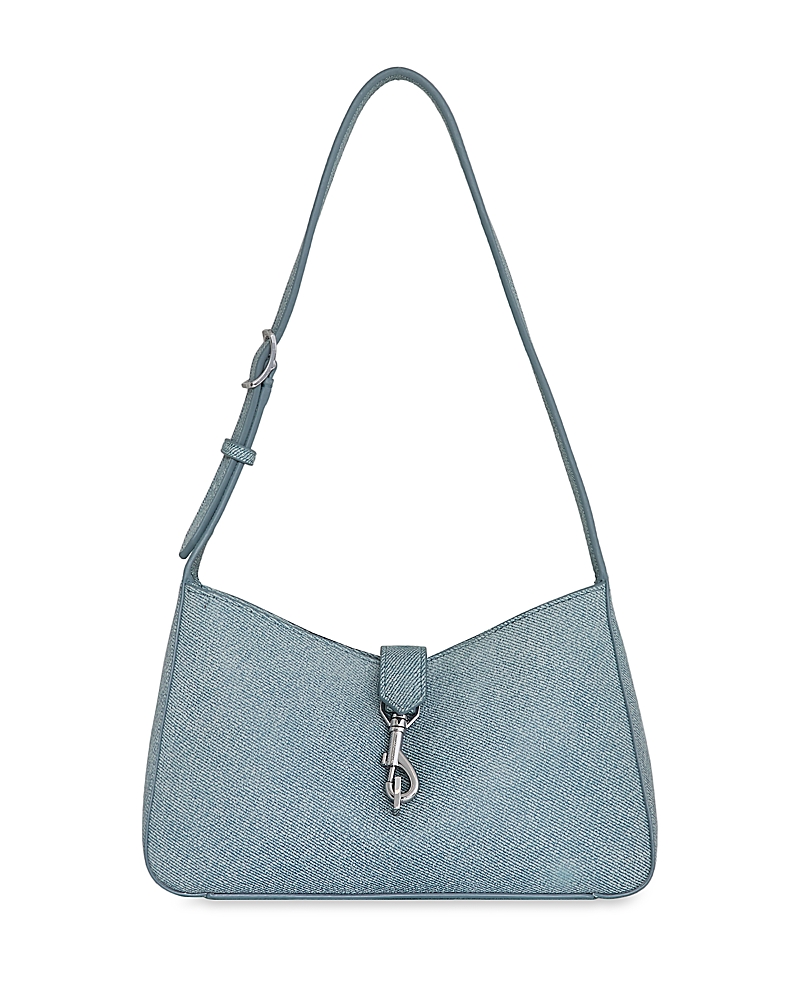 Rebecca Minkoff Megan Small Denim Look Leather Shoulder Bag