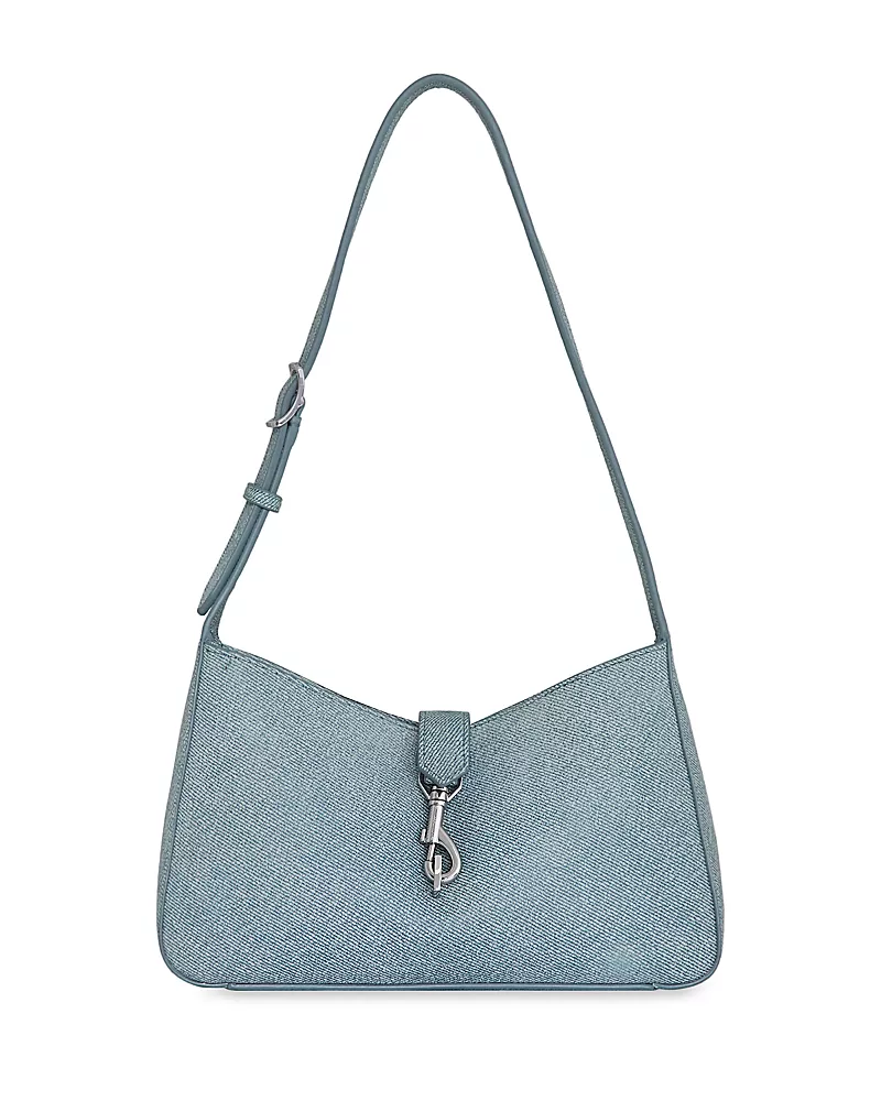 Rebecca Minkoff Megan Small Denim Look Leather Shoulder Bag