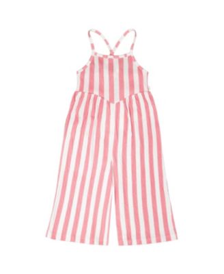 Girls' Crinkle Jersey Stripes Jumpsuit - Little Kid