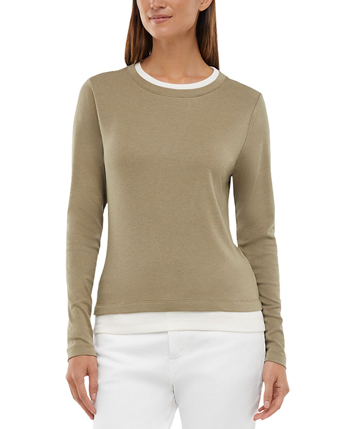 Three Dots Veronica Layered Long Sleeve Tee