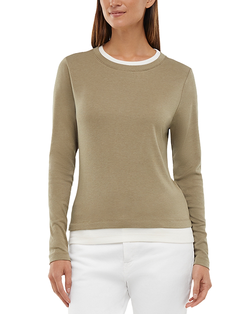 Three Dots Veronica Layered Long Sleeve Tee