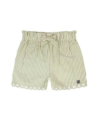 Girls' Stripes with Embroidery Flared Shorts - Big Kid