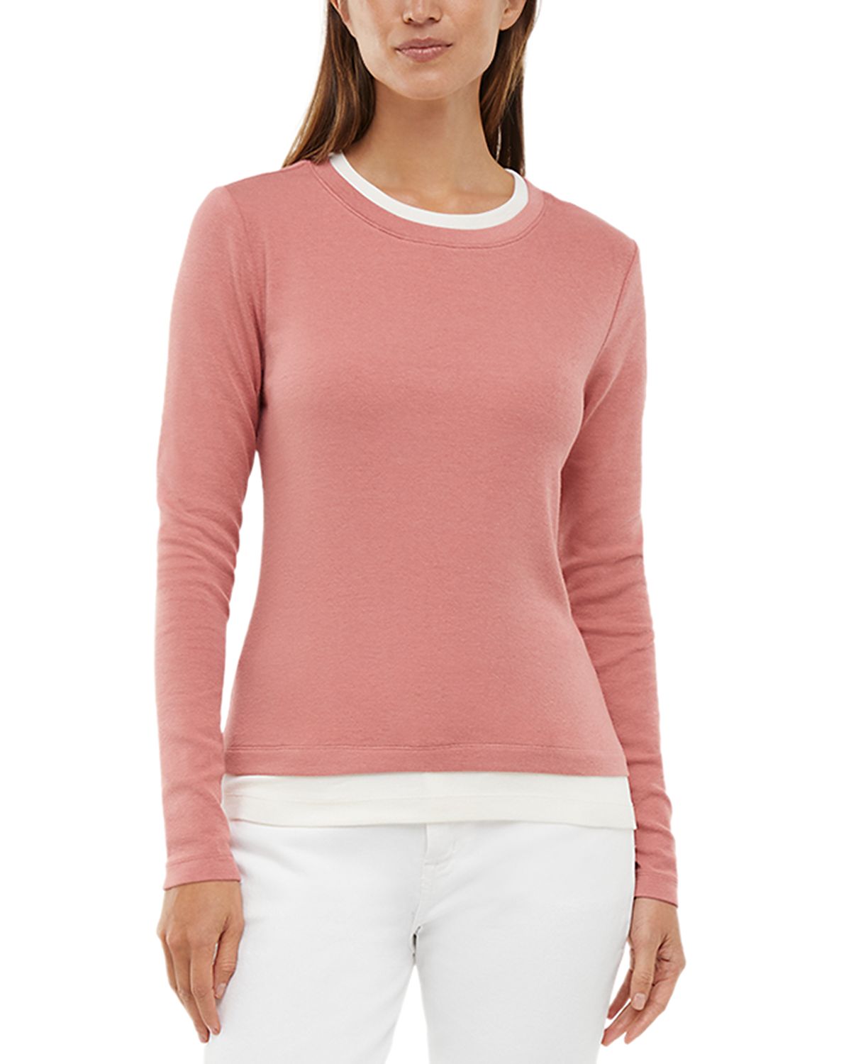 Three Dots Veronica Layered Long Sleeve Tee