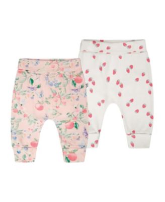 Girls' 2 Pack Cotton Jersey Evolutive Berries and Strawberry Printed Pants - Baby