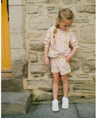 Girls' French Terry Daisies Shorts - Little Kid