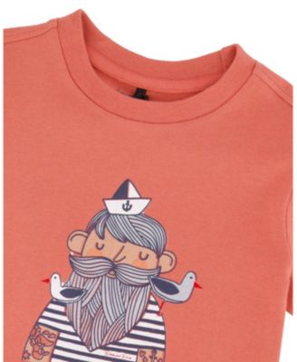 Boys' Organic Cotton Sailor Graphic Short Sleeve T-Shirt - Little Kid