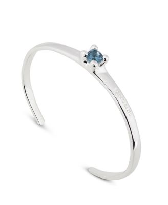  Cuff Bracelet With Blue Cubic Zirconia