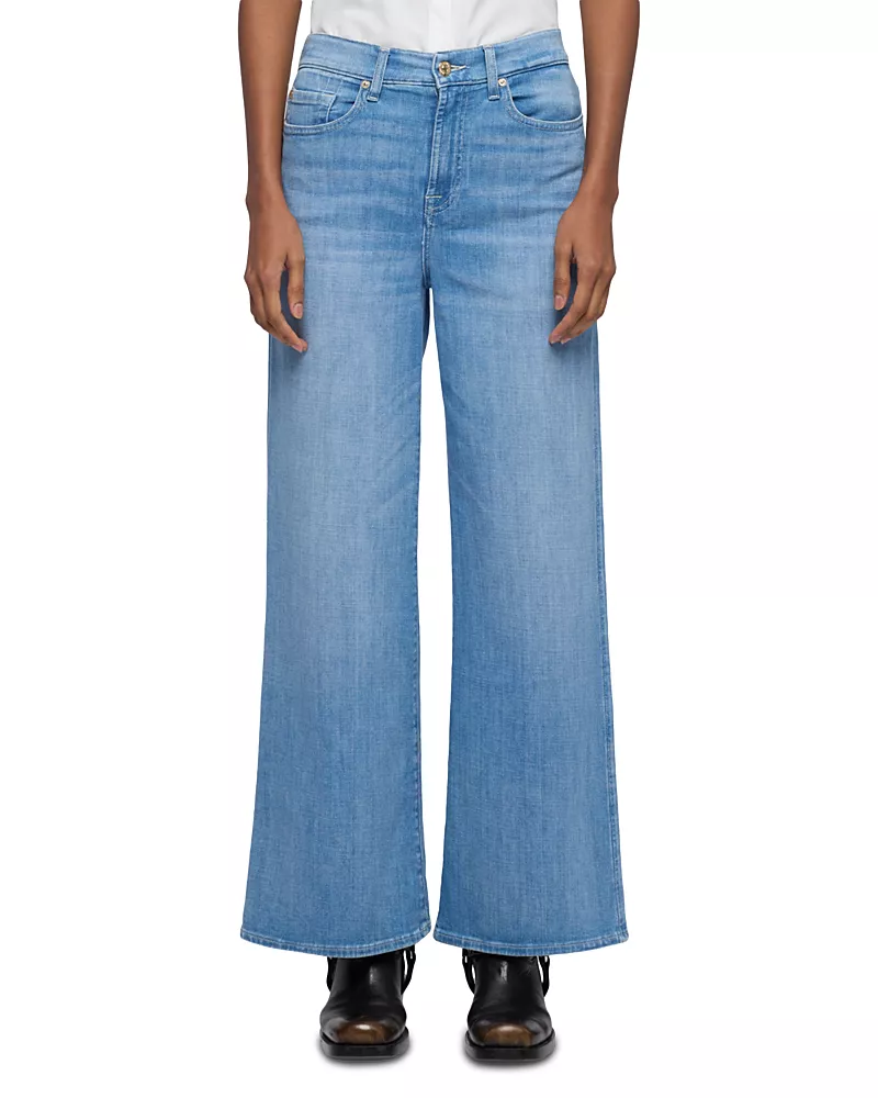 7 For All Mankind Lotta High Rise Ankle Jeans in Glisten