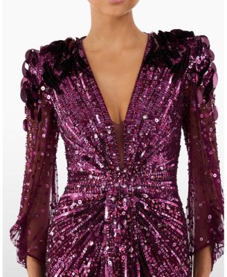  Xenia Sequin-Embellished Maxi Dress