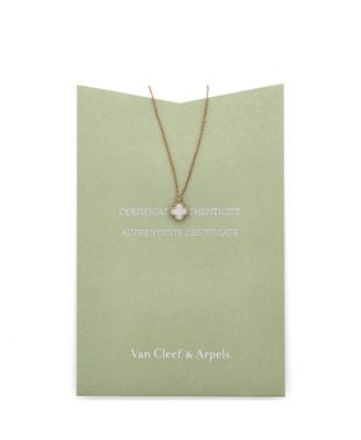  Sweet Alhambra Pendant Necklace 18K Gold and Mother of Pearl, 16"