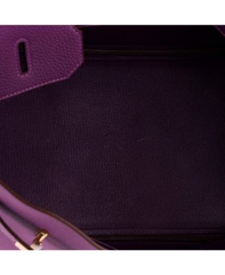Birkin 35 Handbag Purple Togo with Gold Hardware