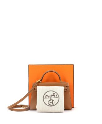 Kelly 20 Handbag Brown Epsom with Gold Hardware