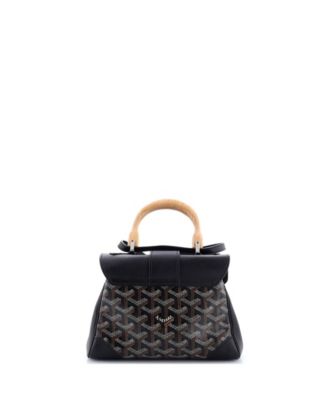  Mini Saigon Top Handle Bag Coated Canvas with Leather