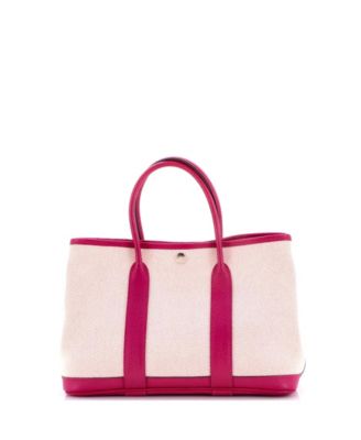 30 Garden Party Tote Toile and Leather