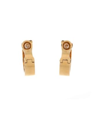  5.5 LOVE French Clip Hoop Earrings 18K Gold