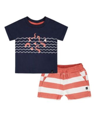 Boys' Organic Cotton T-Shirt and Stripes Short Set - Little Kid