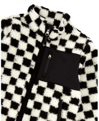 Unisex Long Sleeve Sherpa Jacket Checkerboard - Little Kid, Big Kid