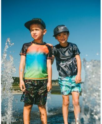 Boys' Short Sleeve Graphic Dinosaur Rashguard - Little Kid, Big Kid