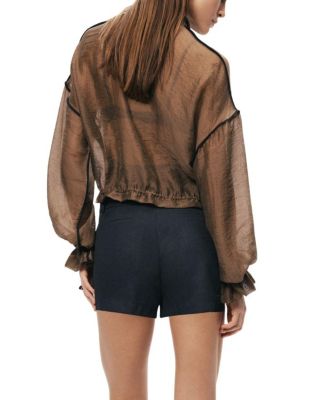 Sheer Zip-Front Jacket
