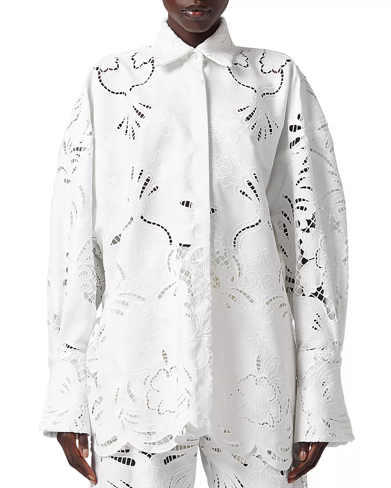 Giuseppe Di Morabito Broderie Anglaise Oversize Shirt
