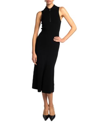 Zip Front Sleeveless Dress