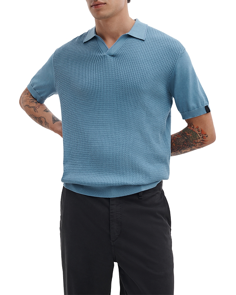 rag & bone Saxon Silk Blend Johnny Polo Shirt