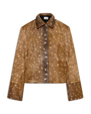 Fawn Minimal Leather Jacket