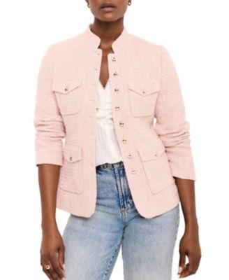  Women's Cotton Blend Boucle Jacket