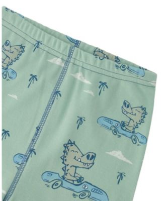  Boys' Organic Cotton Crocodile Two Piece Pyjama Set - Little Kid, Big Kid