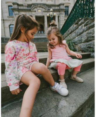 Girls' Straight Cut French Terry Flowers Shorts - Big Kid