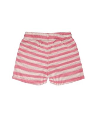 Girls' Elastic Waist Scoop Pockets Striped Shorts - Little Kid