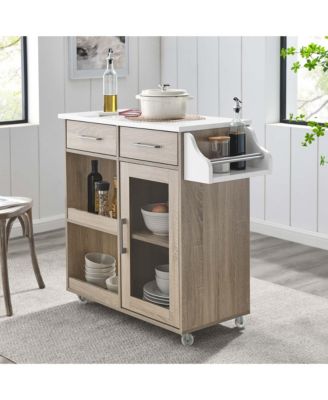 Culinary Kitchen Cart with Spice Rack