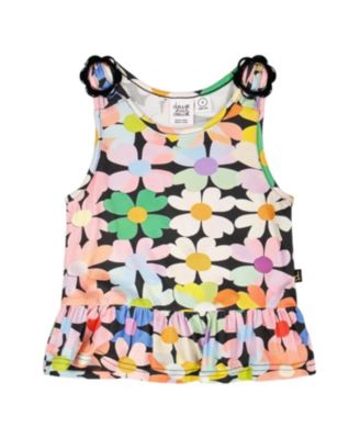  Girls' Sleeveless Jersey Flowers Tank Top - Little Kid