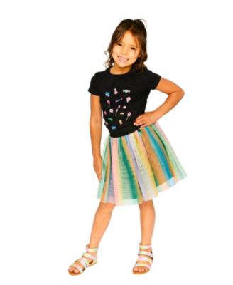 Girls' Flared Mesh Skirt - Big Kid